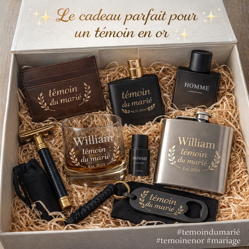 💍 Box témoin mariée personnalisée – demande originale “Veux-tu être ma témoin ?”