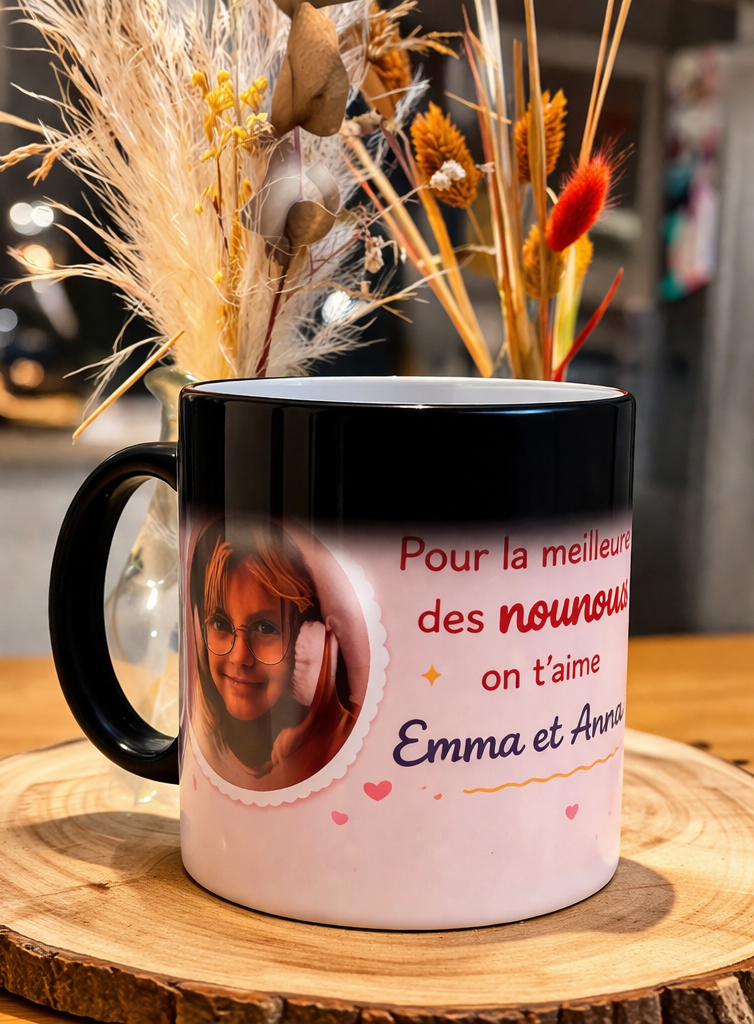 ✨ Mug magique personnalisé – Effet surprise avec photo & message