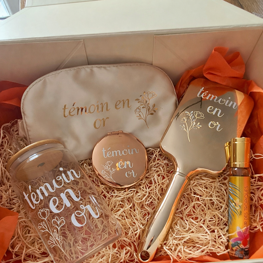 💍 Box témoin mariée personnalisée – demande originale “Veux-tu être ma témoin ?”