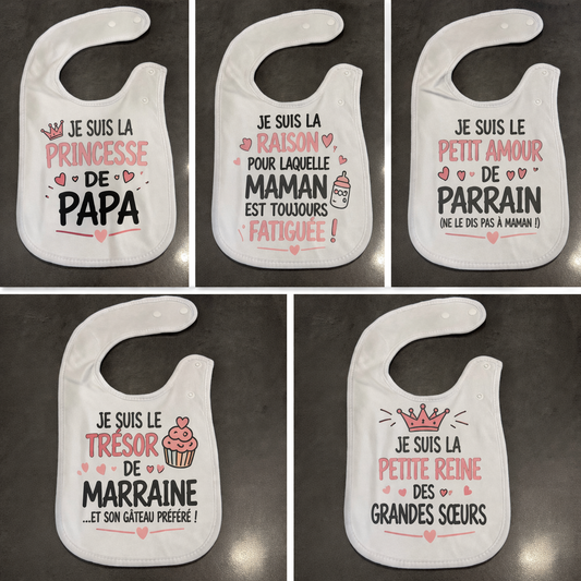 🎁 Bavoir bébé personnalisé – cadeau unique avec prénom