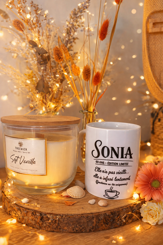 ☕ Mug personnalisé – cadeau unique prénom, photo ou message