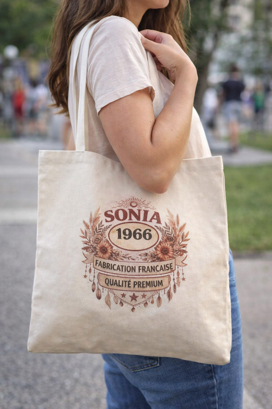 👜 Tote bag personnalisé – cadeau unique prénom/message