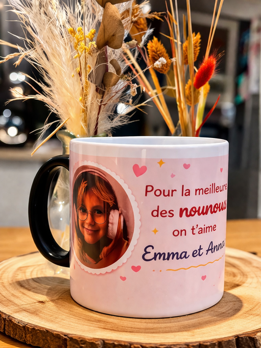 ✨ Mug magique personnalisé – Effet surprise avec photo & message